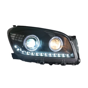 Pour 09-12 12V 45W Ensemble de phares modifiés avec feux de jour LED, feux de jour LED à double lentille directionnels, améliorés - Product Image 3