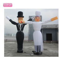 Danser gonflable géant pour couple, décoration, à air, personnalisé, pour marié et mariée