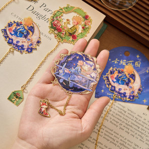 ที่คั่นหนังสือโลหะ LABON ลายเจ้าชายน้อย ชุบทองคำ ดีไซน์สวยงาม พร้อมจี้รูปสุนัขจิ้งจอกและดอกกุหลาบ ของขวัญสำหรับนักอ่าน - Product Image 5