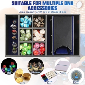 <span class=keywords><strong>Grand</strong></span> <span class=keywords><strong>RPG</strong></span> Accessoires Cadeaux Rangement miniature 4 en 1 <span class=keywords><strong>Jeu</strong></span> Dices Holder Case DND Dice Tray Tower Storage Box - Product Image 3