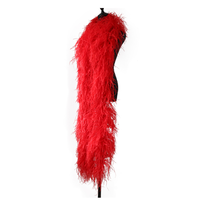 Boa de plumes d'autruche 6 plis pour l'artisanat de fête de mariage bricolage pour les décorations de vêtements de carnaval accessoires de costumes bon prix