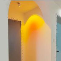 Proyector de pared de puesta de sol redondo, luz de espejo Led, lámpara de techo con alas, luz descendente de mazorca ajustable, 7W, 2700K