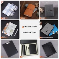 Cuaderno A5 grueso con logotipo personalizado, bloc de notas para reuniones de negocios, cuero PU tipo piel de oveja, encuadernado con hilo, 100 hojas, artículos de papelería para regalo.