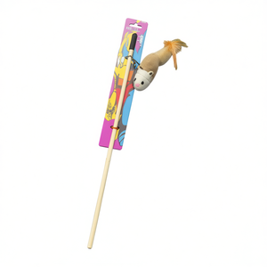 Bastoncino Giocattolo per Gatti con Topo in Stoffa, Divertimento per Felini - Product Image 1