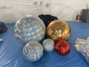 Ballon sphérique <span class=keywords><strong>gonflable</strong></span> miroir argenté brillant pour scène - Product Image 3