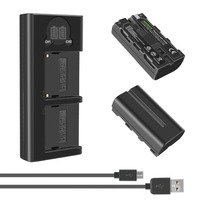 شاحن بطارية Neewer NP-F550 لـ NP-F970 F750 F960 F530 F570 CCD-SC55 TR516 TR716 وغيرها، عبوة من قطعتين 2600 مللي أمبير بديلة