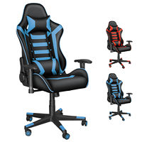 Chaise de course de jeux vidéo en cuir Chaise de bureau ergonomique pivotante pour ordinateur