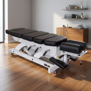 Table de traitement chiropratique robuste, réglable en hauteur, avec fonction d'inclinaison verticale et oblique pour la tête, pour cliniques de physiothérapie - Product Image 1