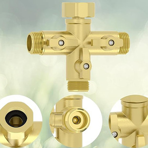Raccord de tuyau en laiton 3/4 pouce fileté forgé pour l'irrigation de jardin avec vannes à trois voies - Product Image 3