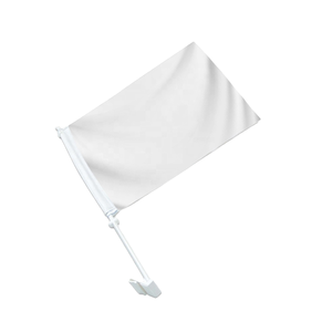 Bandiere per auto diplomatiche personalizzate stile gagliardetto di seta bianca con Logo stampa in poliestere sublimazione bandiere per auto in bianco per finestra - Product Image 4