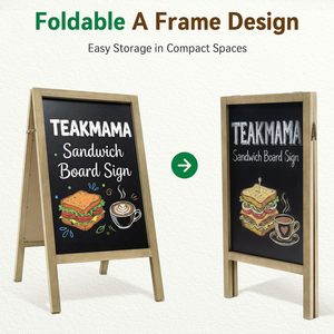 Tableau noir extra large <span class=keywords><strong>double</strong></span> face, panneau de trottoir robuste, menu sandwich pour restaurant - Product Image 5