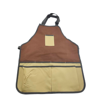 Tablier de jardin robuste en tissu Oxford imperméable de haute qualité avec poches pour outils, idéal pour le nettoyage et le jardinage