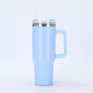 40oz <b>Travel</b> Car H1.0 <b>Handle</b> Tumbler Stainless Vacuum <b>Mug</b> Lid Straw Non-Slip ODM Custom Design - Product Image 5