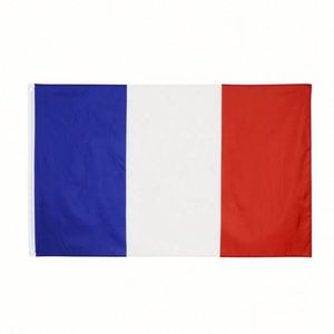 Drapeaux nationaux en polyester 3x5 pieds, impression personnalisée en plein air, portables, suspendus, sublimation, drapeau français - Product Image 1