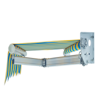 Auvent de balcon moderne Toscana personnalisable de 5 m, cadre en alliage d'aluminium rétractable, revêtement en polyester enduit de PVDF, manuel, anti-UV, imperméable