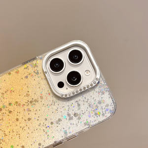 Fundas de teléfono de lujo IMD Starlit Sky Glitter Bling para iPhone 16 15 14 Plus 13 12 11 Pro Max funda protectora de silicona a prueba de golpes - Product Image 4