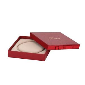 Custom logo Luxury Pearl Necklace <b>Red</b> Gift Box with Foam Tray Bowknot <b>Bracelet</b> Rings Necklace Gift Box - Product Image 3