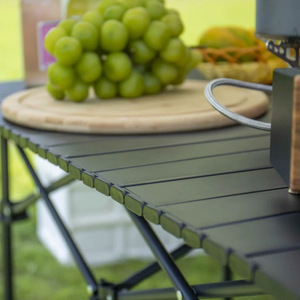 Outdoor Folding <b>Table</b> and <b>Chair</b> Set Portable Egg Roll <b>Table</b> Integrated Desktop <b>Dining</b> Desk Picnic Camping Barbecue <b>Table</b> - Product Image 5