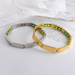 Joyería personalizada Religiosa Pulsera <span class=keywords><strong>de</strong></span> cuentas Pulsera <span class=keywords><strong>de</strong></span> eslabones Pulsera <span class=keywords><strong>de</strong></span> moda Cuentas coloridas Africanas India Poder Santería Pulsera - Product Image 5
