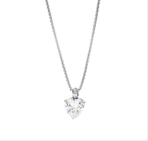 Collar de Cadena con Eslabones en Forma de Corazón, Chapado en Oro de 18K, Acero Inoxidable, con Diamante de Corte Asscher, Delicado y Moderno para Mujer, No se Deslustra - Product Image 5