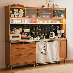 Nordic Style <b>Sideboard</b> Cherry Wood Modern <b>Kitchen</b> Storage Cabinet Base Cabinets Integrated Wall Cabinet - Product Image 1