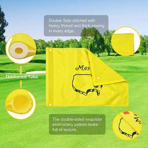 Drapeaux de golf de marquage personnalisés 30x45cm Drapeaux numériques Bannières 12x18 pouces Drapeaux de golf double face <span class=keywords><strong>200D</strong></span> - Product Image 4