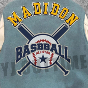 Giacca Varsity di Alta Qualità per Uomo, Giacca Baseball Letterman Personalizzata con Ricami Multipli, Vendita all'Ingrosso Madison Cross <span class=keywords><strong>Country</strong></span> - Product Image 3