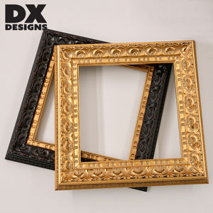 Декоративный профиль DX Designs для фоторамок и картин из пластика и дерева в винтажном стиле — золотой и черный декоративный молдинг для оформления картин и фотографий - Product Image 2