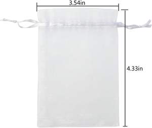 Sliver Color Mesh Organza <b>Bag</b> Jewelry <b>Bag</b> Pouch Drawstring Organza <b>Gift</b> <b>Bags</b> <b>Gift</b> <b>Wedding</b> Party - Product Image 2