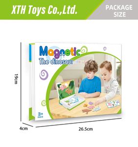 Nouveau bricolage Puzzle jouet dinosaure 3D livre magnétique jeux de société éducatif papier aimant Puzzles boîte pour les enfants - Product Image 2