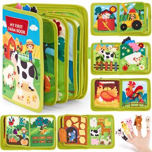 Libro Sensorial de Fieltro para Niños Pequeños de 1 a 4 Años, Libro de Actividades de Aprendizaje Sensorial, Juguete Educativo Preescolar - Product Image 1