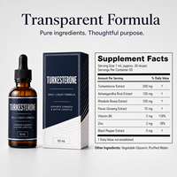 Gouttes Nutritionnelles Quotidiennes pour la Performance avec Turkesterone, Ashwagandha, Rhodiola, Ginseng, Zinc, Poivre Noir et Vitamine B6 – Vrac OEM