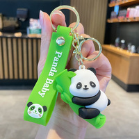 Nuevo Llavero con Colgante de Panda, Muñeco de Peluche de Dibujos Animados, Recuerdo, Colgante Base, Colgante Pequeño para Bolso de Mujer, Colgante para Parejas