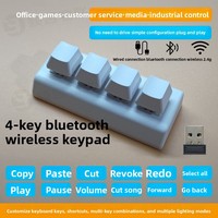 Clavier mécanique miniature personnalisé, portable, sans fil, connexion USB 2.4G pour bureau, jeux, fonction de copie et de collage