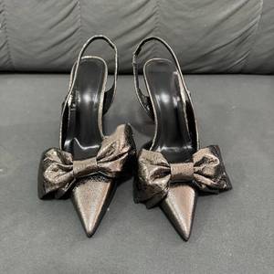 New Style Chaussures Escarpins Square <b>Closed</b> <b>Toe</b> Pumps Classic Shoes 2023 Ladies <b>Heels</b> with Bow - Product Image 3