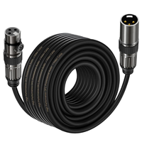 Câble micro XLR mâle-femelle capacitif équilibré à trois conducteurs de haute qualité avec blindage en feuille de PVC pour consoles de mixage personnalisées
