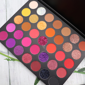 Nhãn Hiệu Riêng Lâu Dài 35 Màu Sắc Không Thấm Nước Sắc Tố Eye Shadow Palette Tùy Chỉnh Cao Ánh Sáng Ánh Sáng Ánh Sáng Kim Loại <span class=keywords><strong>Eyeshadow</strong></span> Trang Điểm - Product Image 6