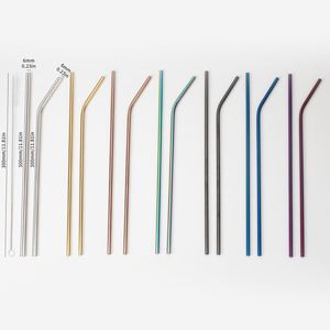 Kit de pailles métalliques de remplacement compatibles avec les bouteilles FreeSip Sway 40oz, pailles réutilisables en acier inoxydable, 2 pailles de nettoyage incluses - Product Image 4