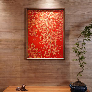 Arte en Latón de Árbol de Caqui Envejecido, Símbolo Zen de la Naturaleza, Estética Oriental para Estudio y Dormitorio, Directo de Fábrica - Product Image 2