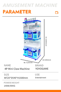 Premium Mini 4P Plush Doll Claw Machine Custom Crane <strong>Game</strong> Toy Prize Gift Vending Machine Coin-Operated Arcade QR <strong>Code</strong> in Vietnam - Product Image 6