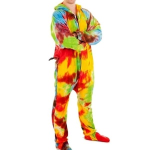 <strong>Men</strong> Coral Fleece Hooded <strong>Onesie</strong> With Pockets Custom Print Pattern One Piece Loungewear - Product Image 5