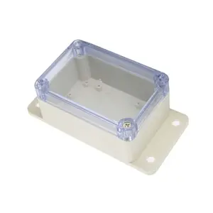 Waterproof Clear Cover ABS Plastic Wall Mounting Cable Junction Box Casing Custom IP65 Outdoor Electronic Device Enclosure