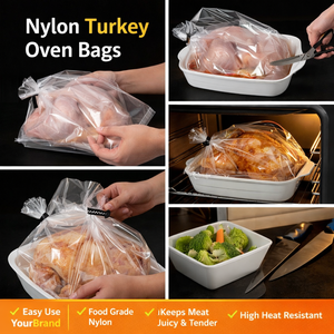 Sacs <span class=keywords><strong>de</strong></span> <span class=keywords><strong>cuisson</strong></span> en nylon pour <span class=keywords><strong>four</strong></span> à dinde avec logo personnalisé, qualité alimentaire, résistants aux hautes températures, emballage <span class=keywords><strong>de</strong></span> <span class=keywords><strong>cuisson</strong></span>, OEM, marque privée - Product Image 2