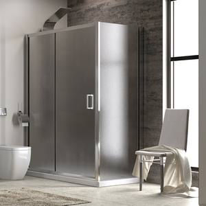 Kamalu K410NS moderna cabina doccia 130x80 con porta pieghevole 80cm senza cornice 180cm altezza vetro opaco per il bagno - Product Image 1