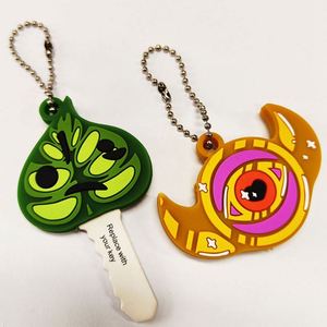 Plastic <b>Key</b> Head Cover Rubber Keychain <b>Custom</b> Mold Logo Keycaps <b>Key</b> <b>Ring</b> Soft PVC Color Cute Anime <b>Key</b> Covers Cap - Product Image 2