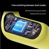 Écouteurs sportifs sans fil à conduction osseuse OEM ODM avec lecteur MP3 intégré 8 Go, oreillettes Bluetooth à crochet d'oreille, étanches IPX8 pour la natation