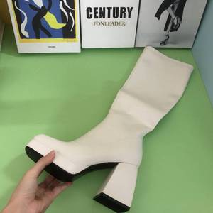 5CM Large Size Western Style Botas <b>Tube</b> Leather <b>Stocking</b> Low Heel Knee 2025 Women Shoes Boots - Product Image 6