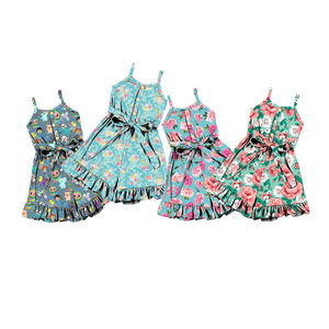 Mono para Bebés Niñas, Diseño de Moda con Tirantes, Ropa de Verano al por Mayor, Mono de Una Pieza con Pantalones Cortos - Product Image 1