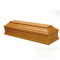 Ataúd de Madera de Paulownia de Estilo Europeo, Acabado Mate de 25 mm, Ligero y de Alta Calidad para Funerarias, Marca HY