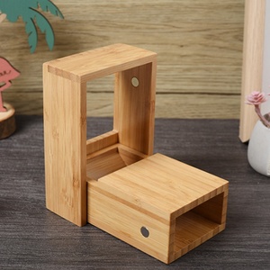 Tour de dés en bambou de Style industriel fabriqué à la main pour jeux de société <span class=keywords><strong>RPG</strong></span> boîte à dés en bois multifonction Rectangle stockage de kit médical - Product Image 5